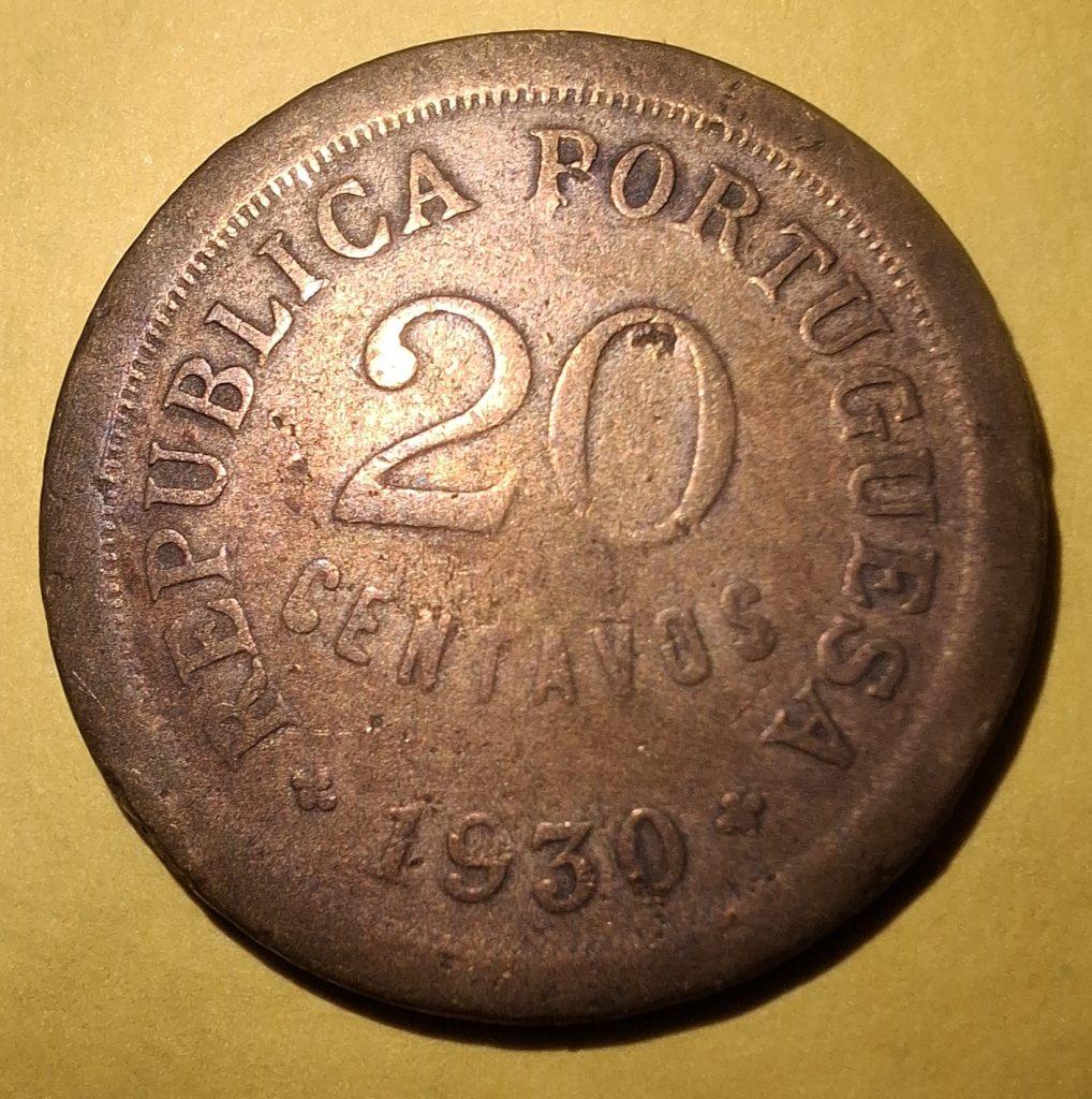 20 Centavos 1930 de Cabo Verde