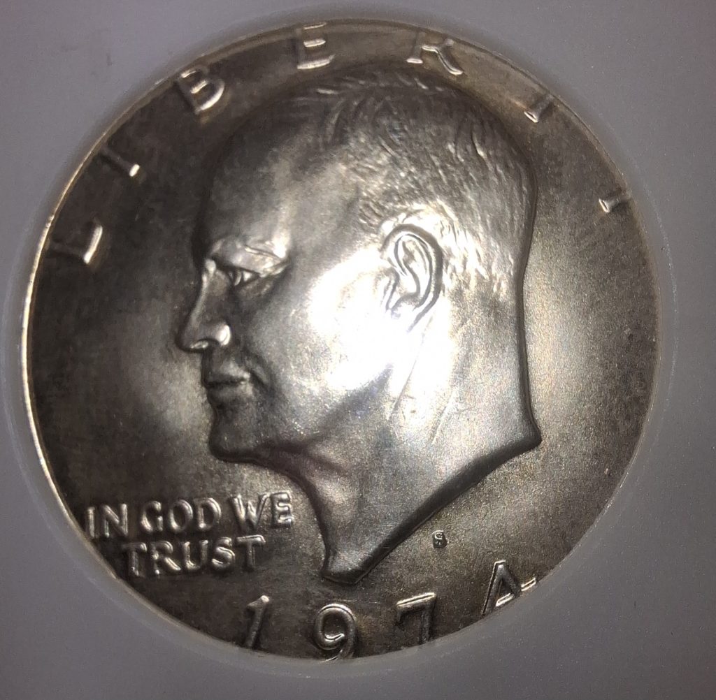 One Dollar 1974 Eisenhower S dos Estados Unidos da America (USA) – História, características, variantes e valor numismático
