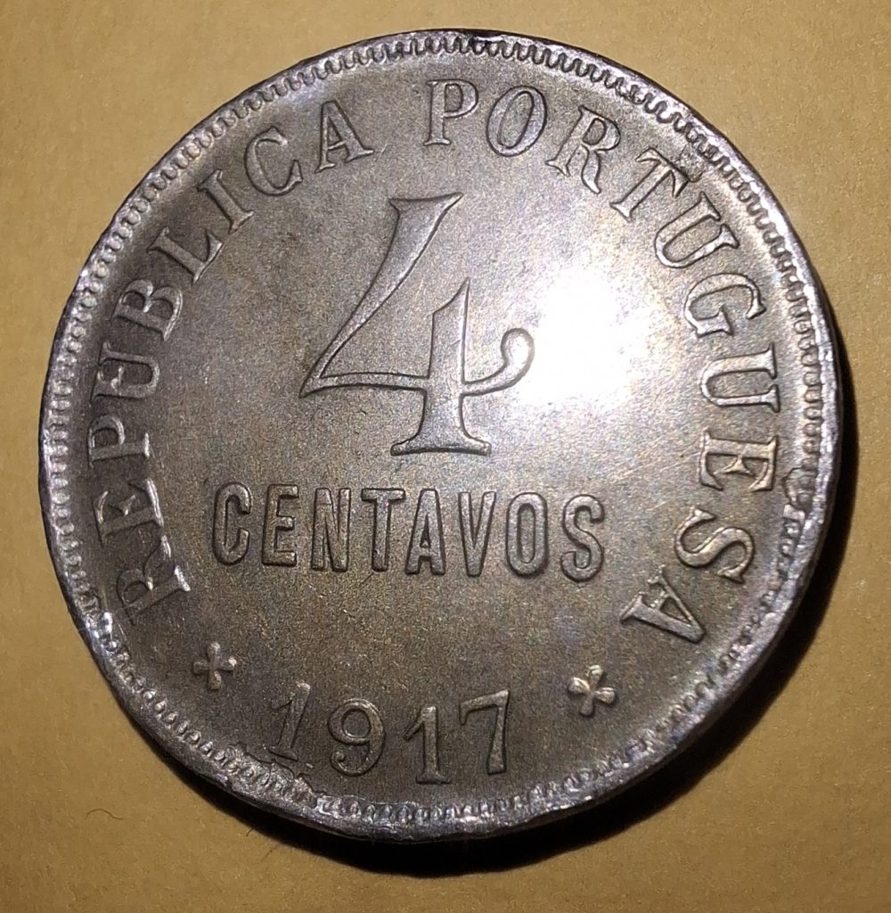 4 Centavos 1917 de Portugal