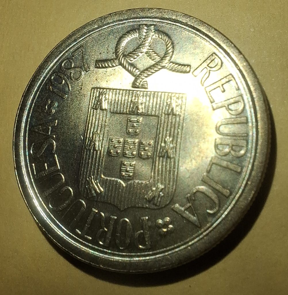 10 Escudos 1987 de Portugal Conselho da Europa