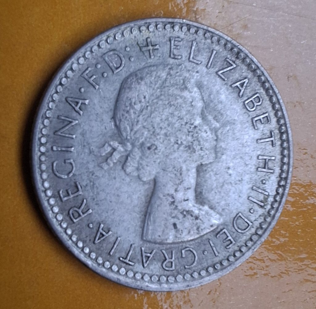 Six Pence 1962 em prata da Australia