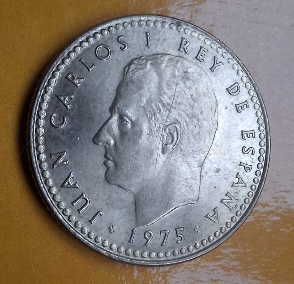 1 Peseta 1975 de Espanha - Rei Juan Carlos I