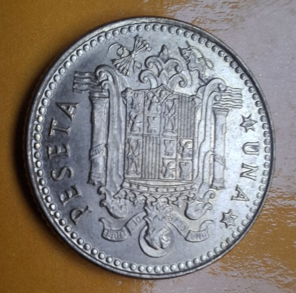 1 Peseta 1975 de Espanha - Rei Juan Carlos I