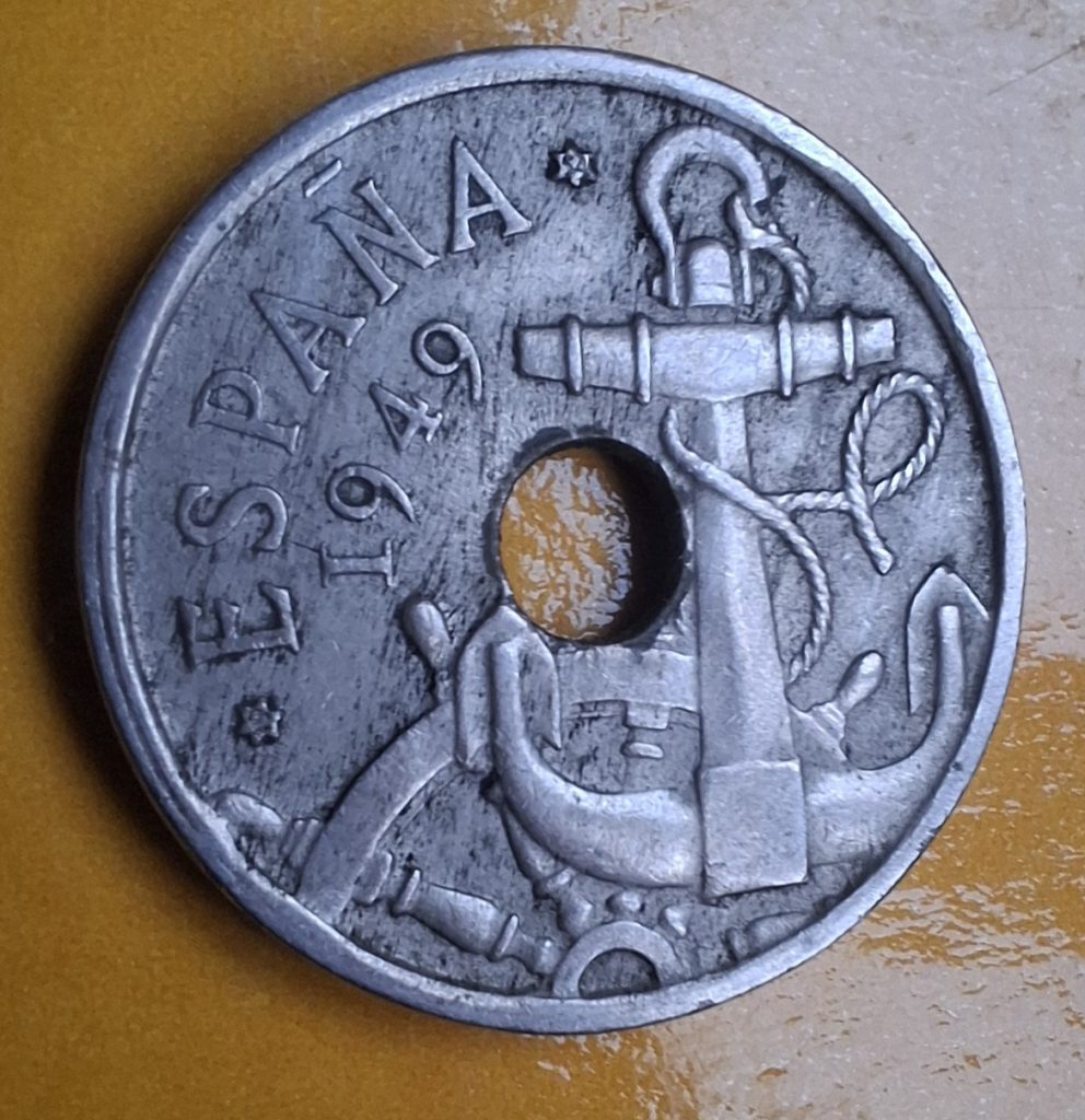 50 centimos 1949 de Espanha