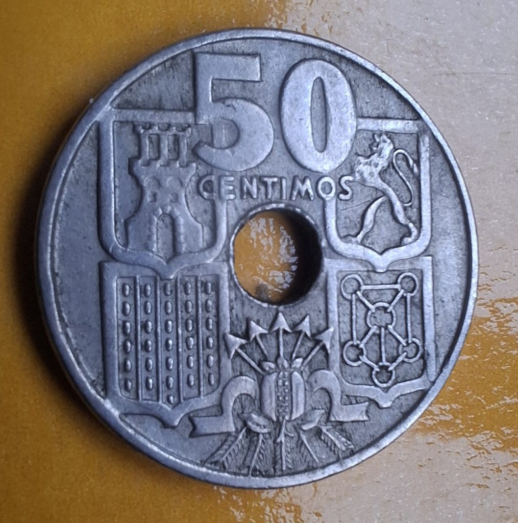 50 centimos 1949 de Espanha