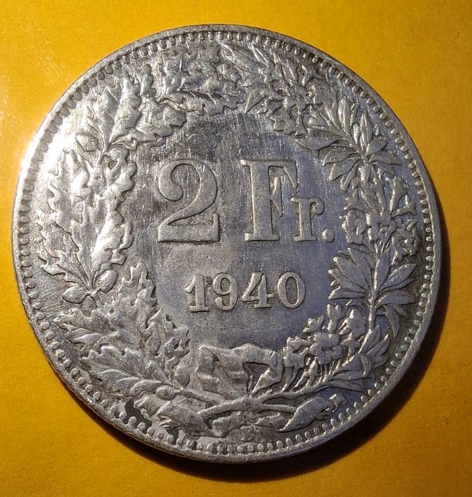 2 Francos 1940 da Suiça
