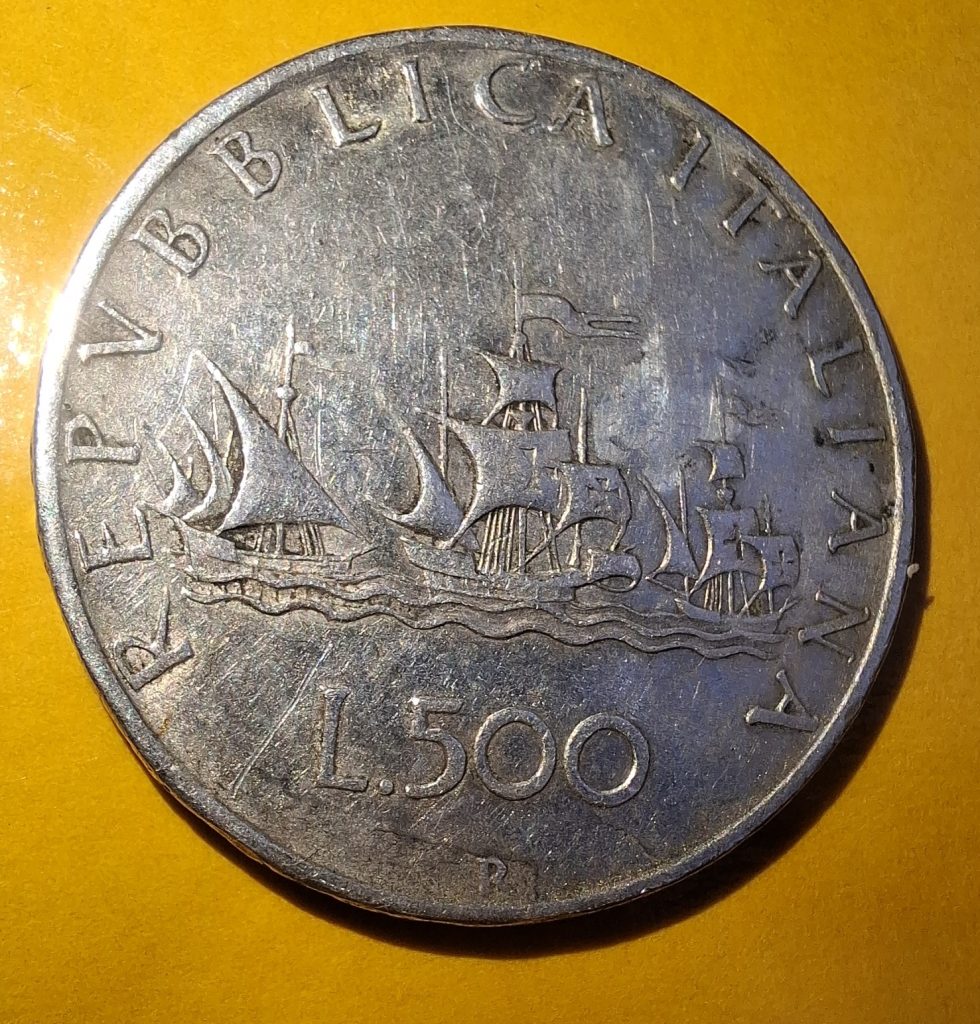 500 Liras 1958 de Itália