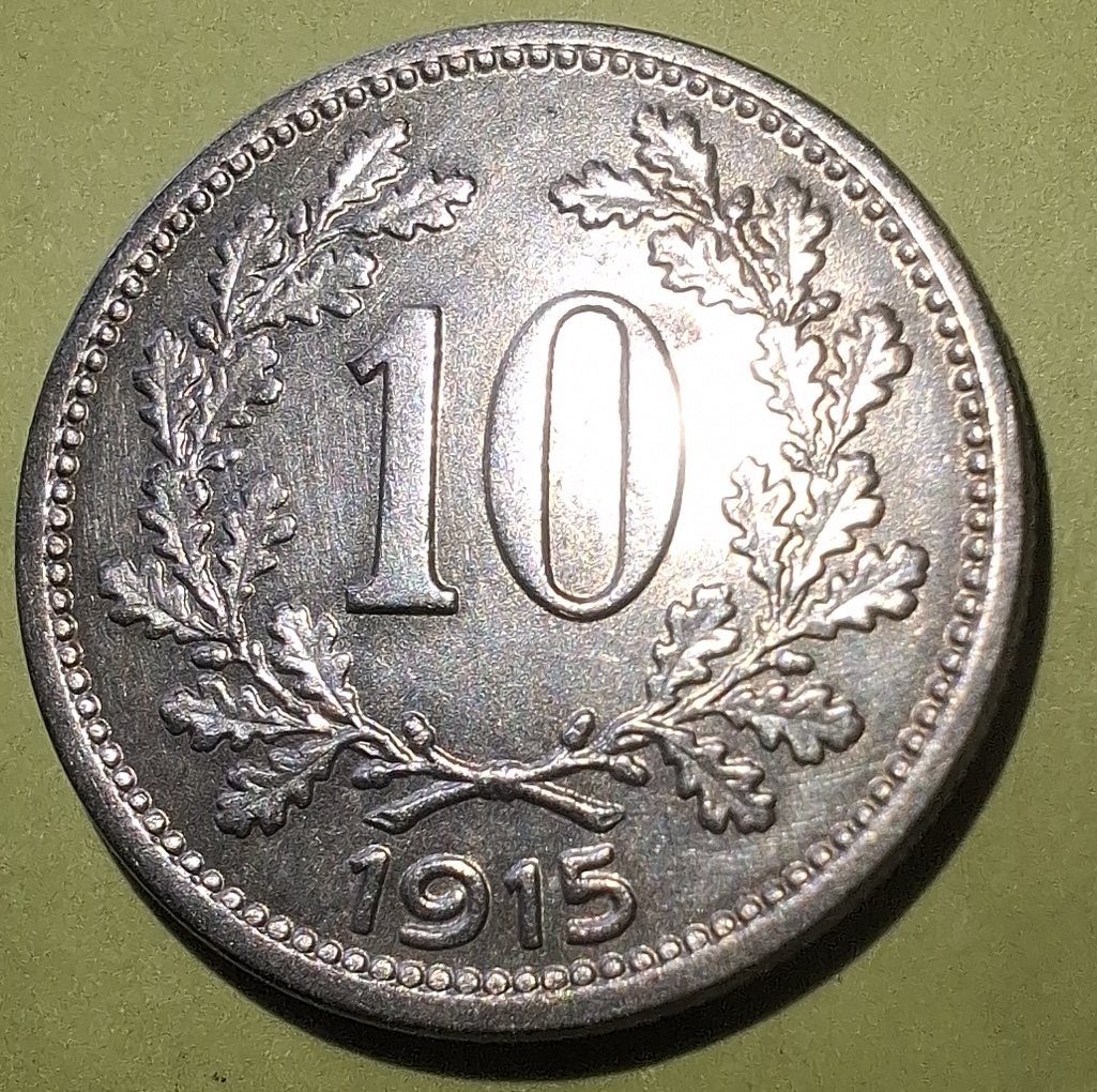 10 Heller de 1915 da Áustria