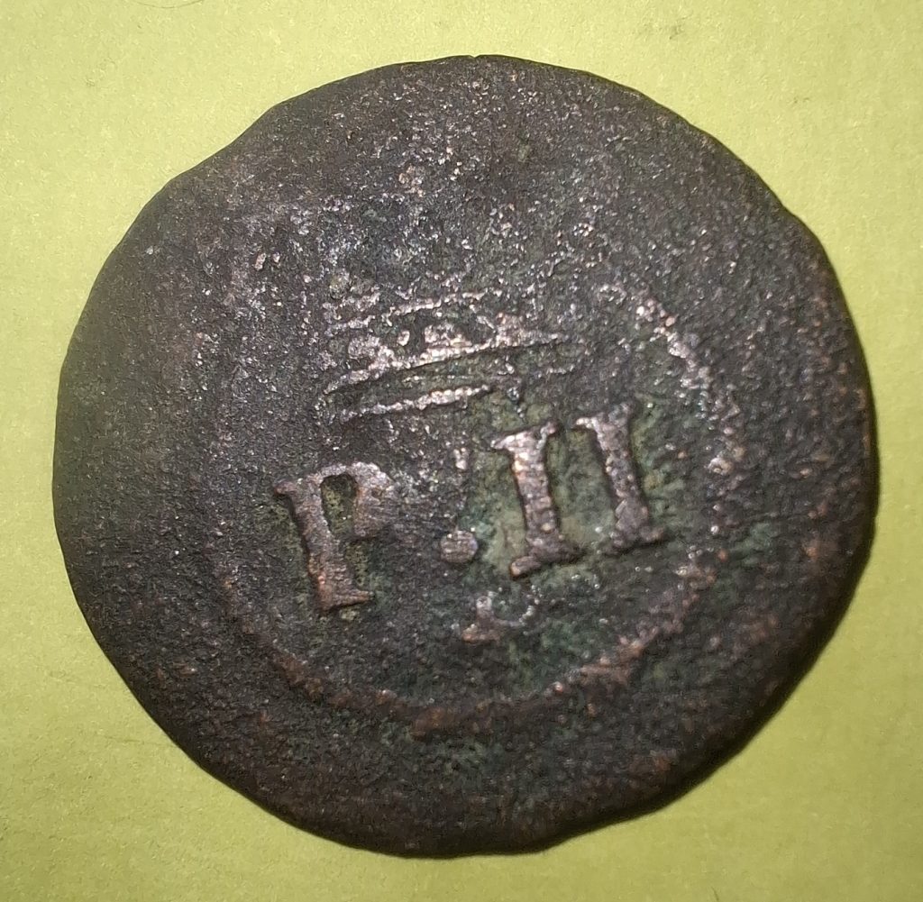 1 ½ Réis (Real e Meio) do reinado de D. Pedro II de Portugal
