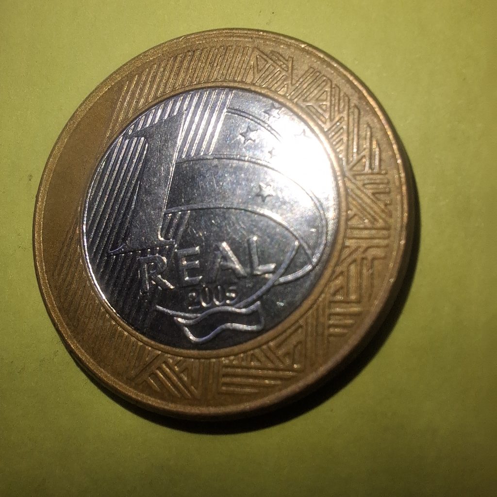 1 Real 2005 do Brasil comemorativa do banco central do brasil