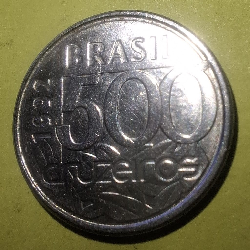 500 Cruzeiros de 1992 do Brasil