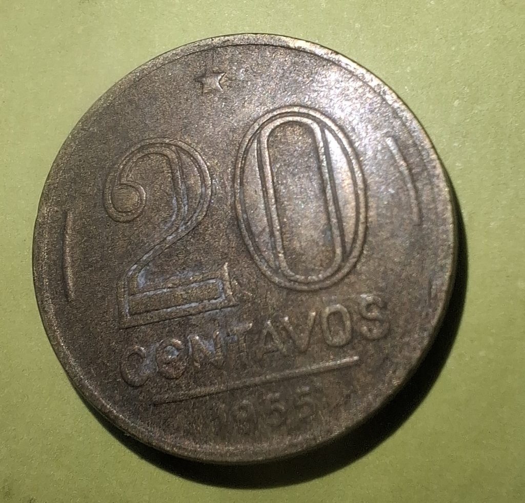 20 centavos 1955 do Brasil
