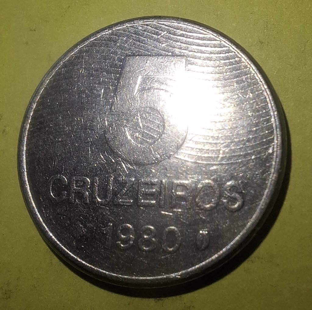 5 Cruzeiros de 1980 do Brasil