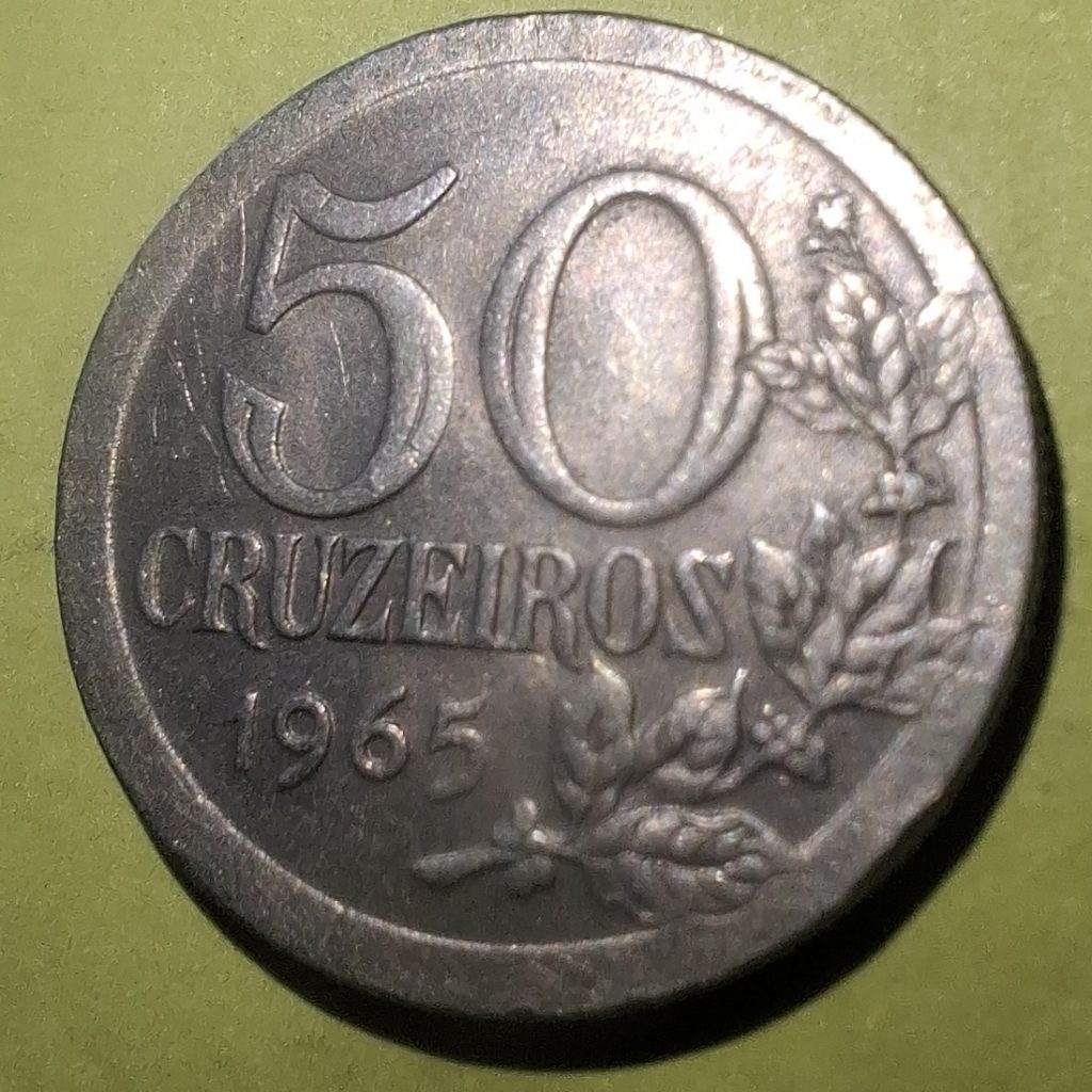 50 Cruzeiros 1965 do Brasil
