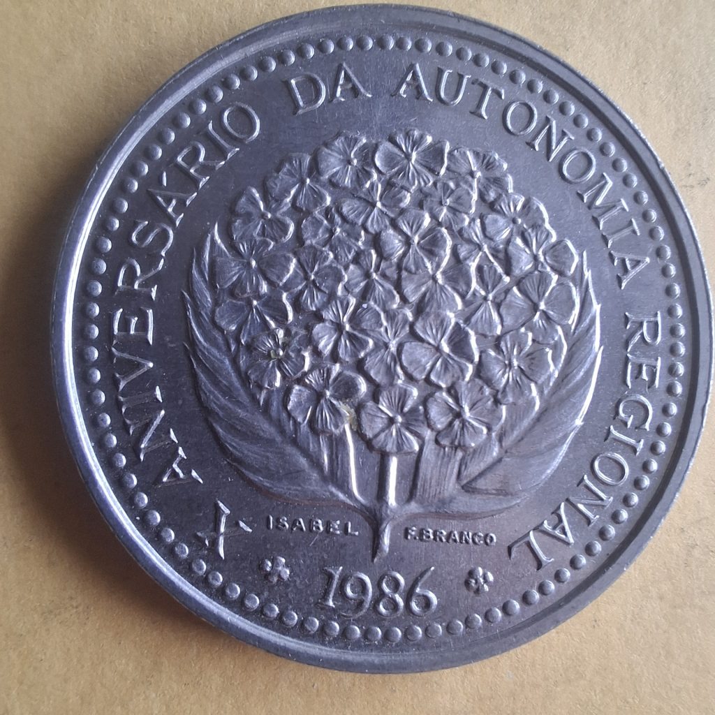 100 Escudos 1986 X aniversário da Autonomia Regional dos Açores de Portugal