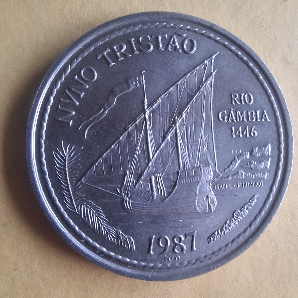 100 Escudos Nuno Tristão 1987 de Portugal