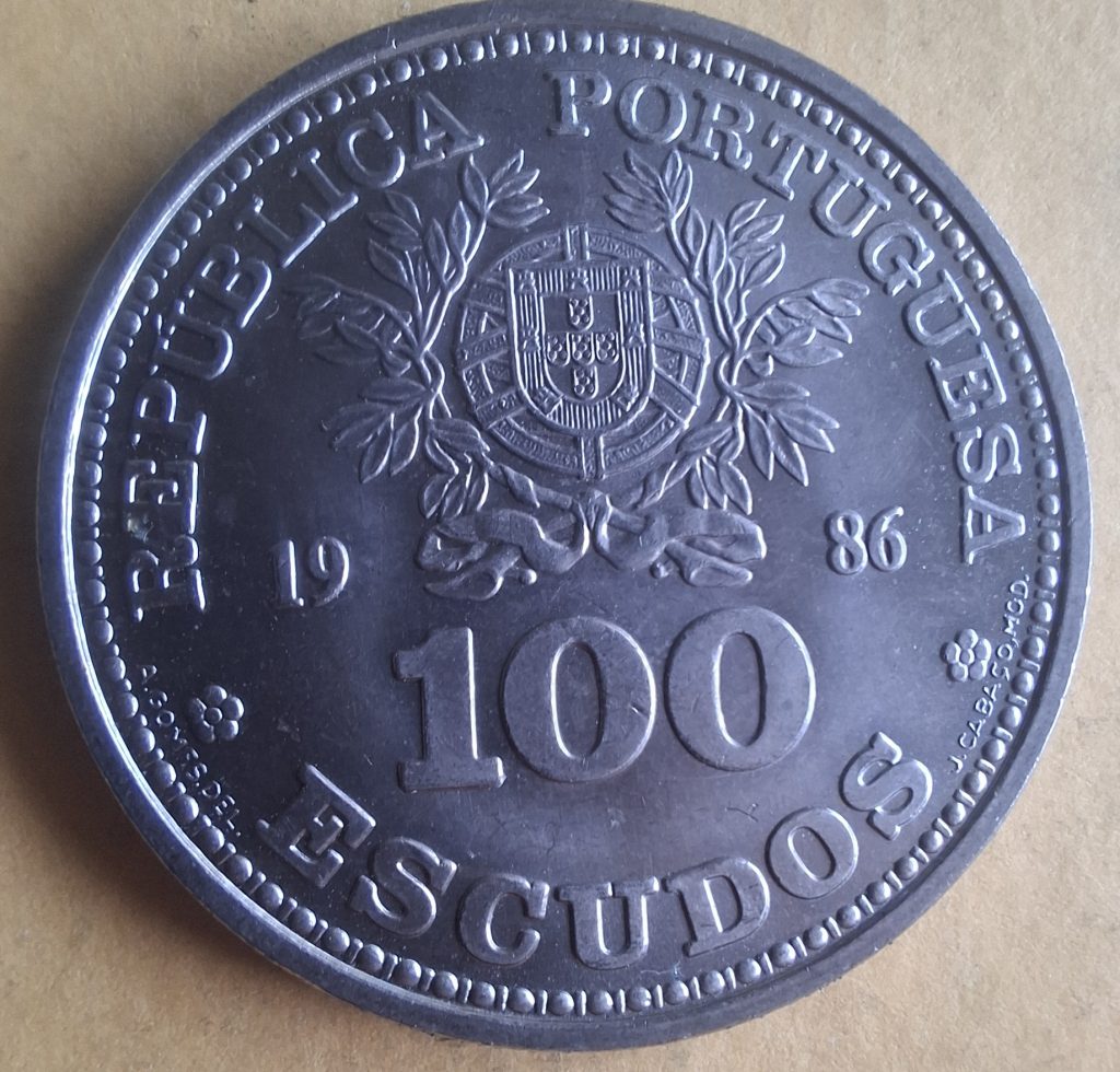 100 Escudos XIII Campeonato do Mundo de Futebol — México 1986 de Portugal