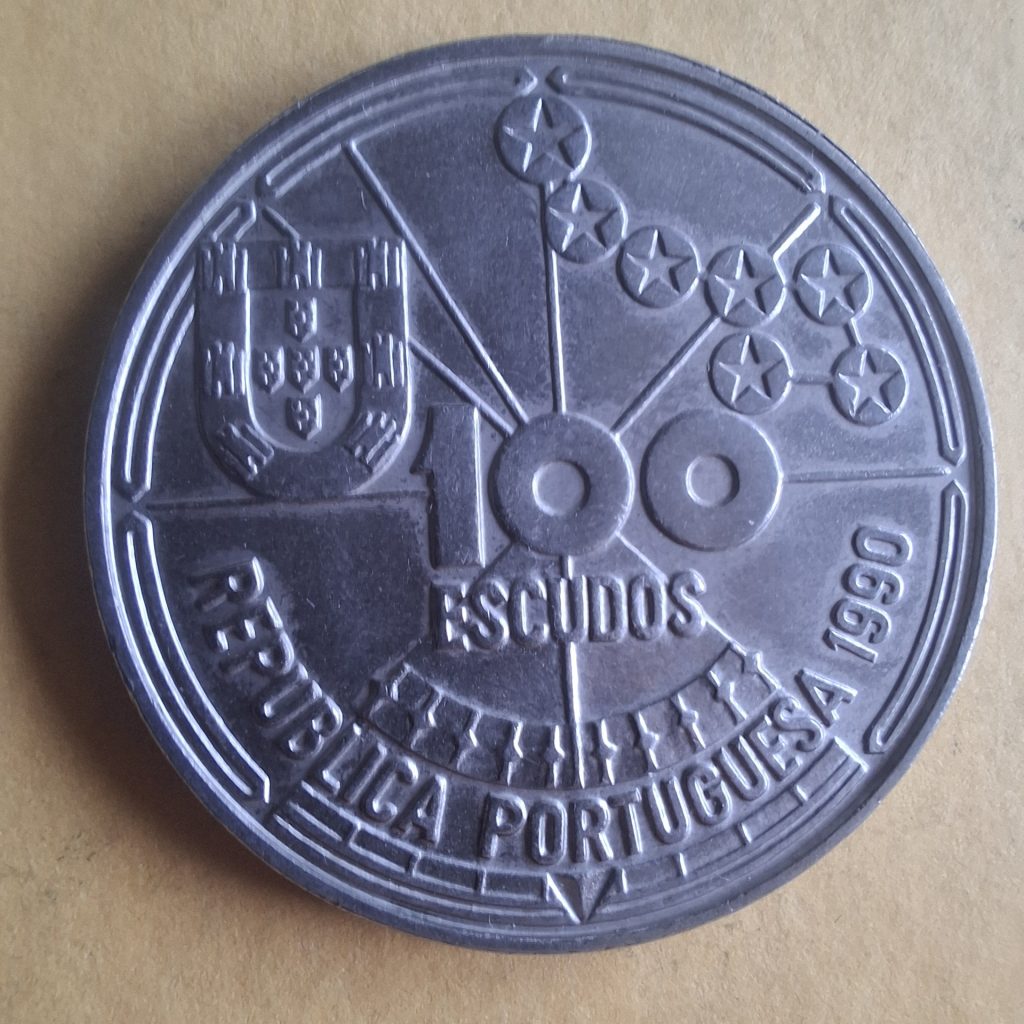 100 Escudos Navegação Astronómica 1990 de Portugal