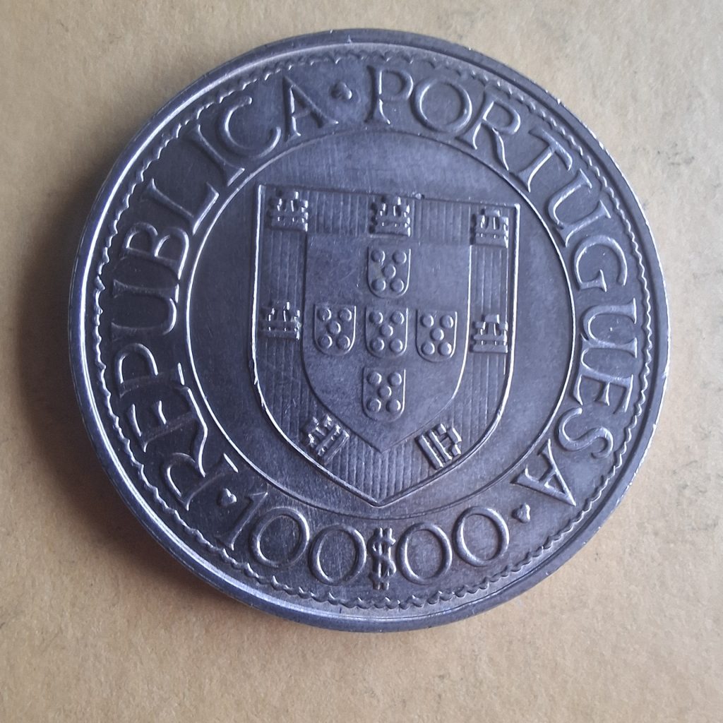 100 Escudos Cabo da Boa Esperança Bartolomeu Dias 1988 de Portugal