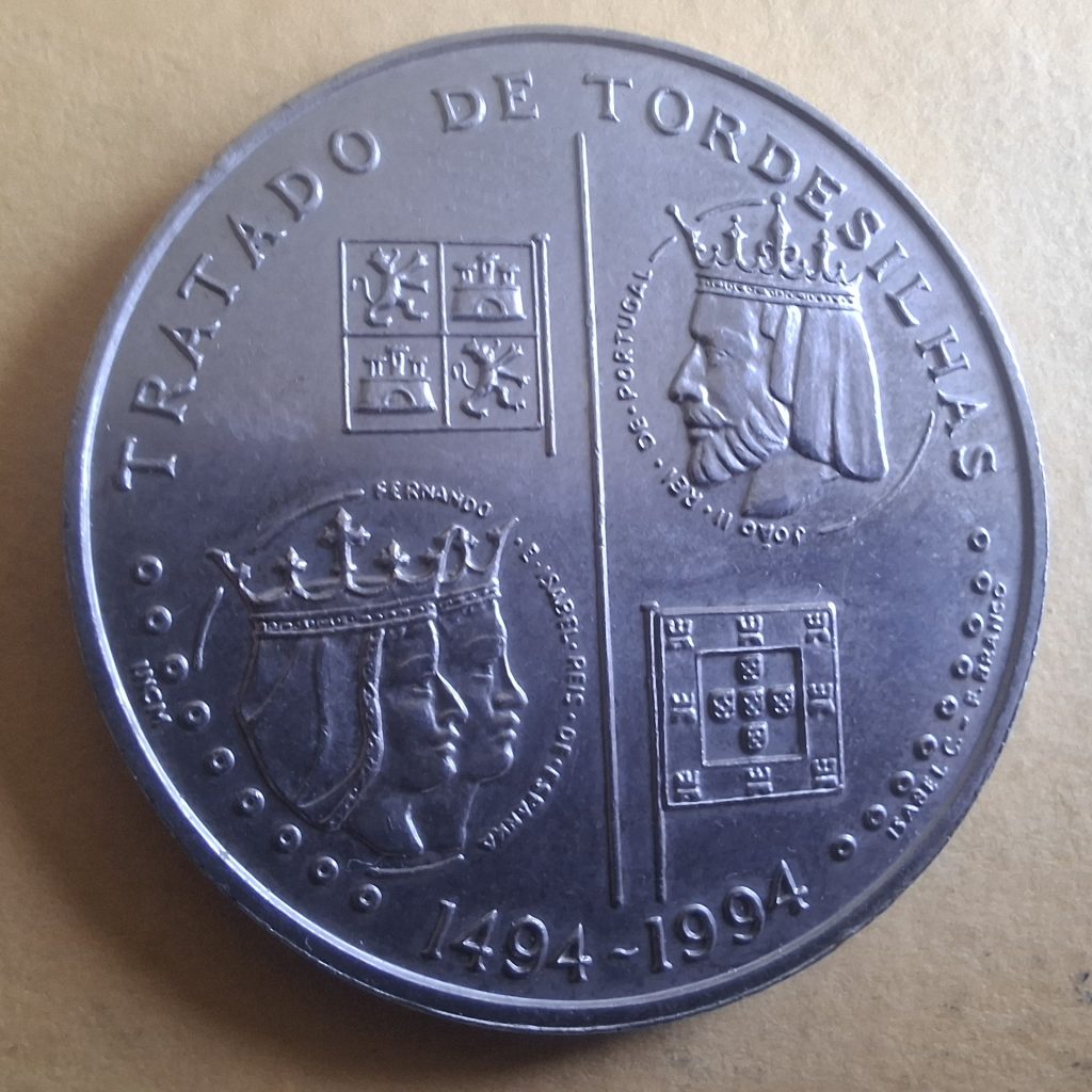 200 Escudos 1994 Tratado de Tordesilhas de Portugal