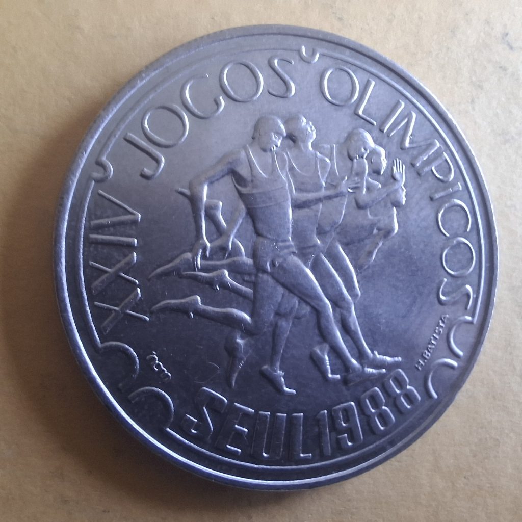250 Escudos 1988 de Portugal Jogos Olímpicos de Seul