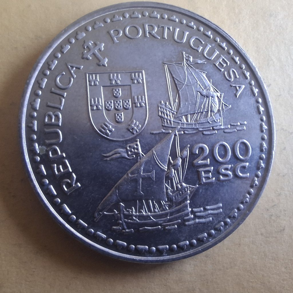 a moeda de 200 Escudos 1994 Henrique o Navegador de Portugal