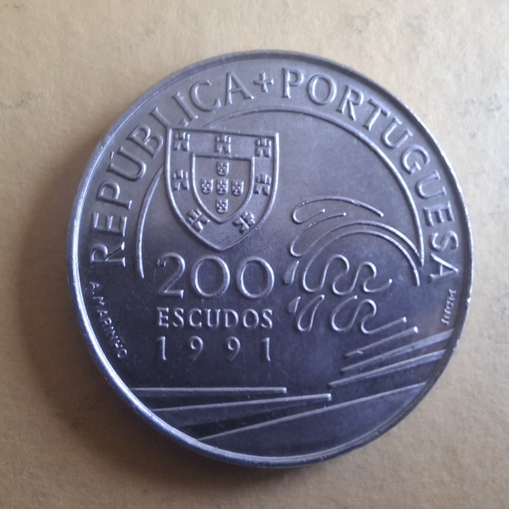 200 Escudos 1991 Colombo e Portugal de Portugal