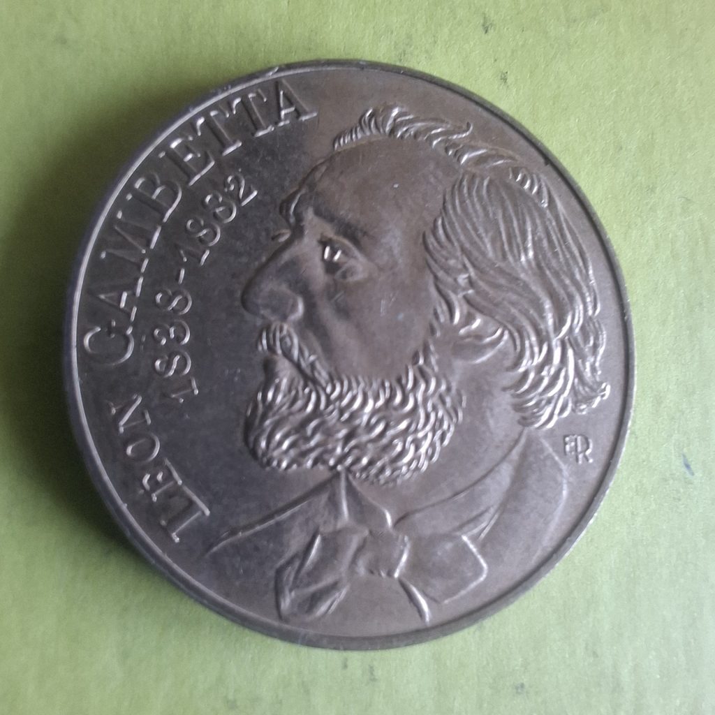 a moeda de 10 francos 1982 Leon Gambetta da França