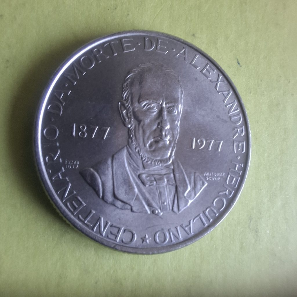 25 Escudos 1977 Alexandre Herculano de Portugal