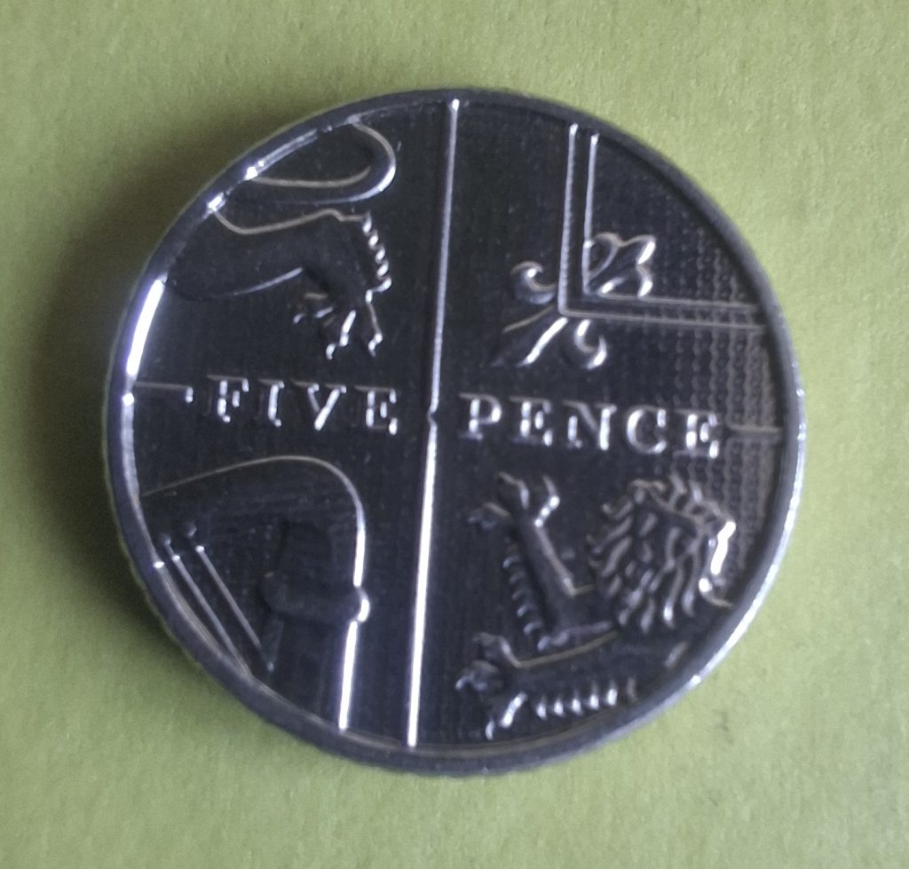 5 Pence de 2012 do Reino Unido