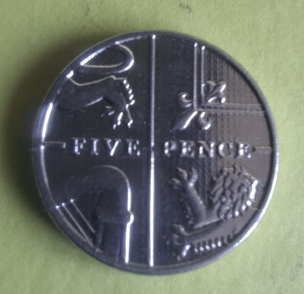 5 Pence de 2015 do Reino Unido