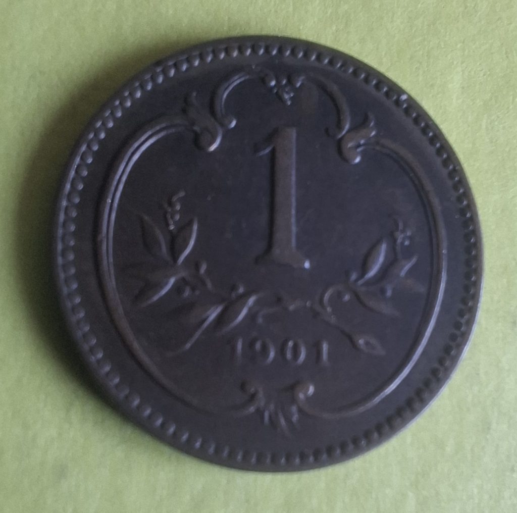 1 Heller de 1901 da Áustria