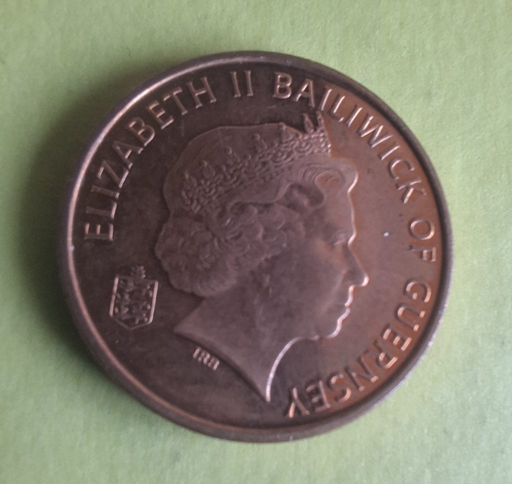 One Penny de Guernsey de 1998 do Reino Unido