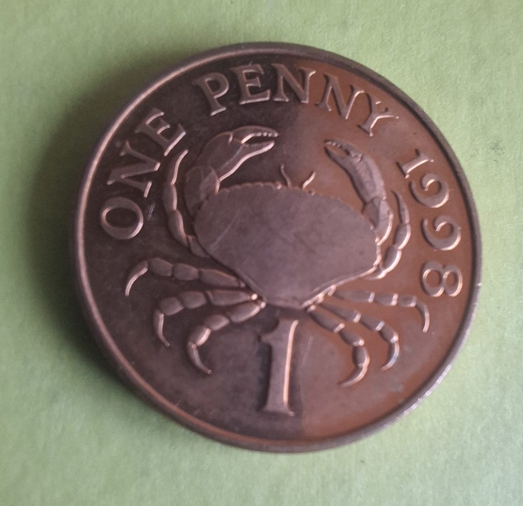 One Penny de Guernsey de 1998 do Reino Unido