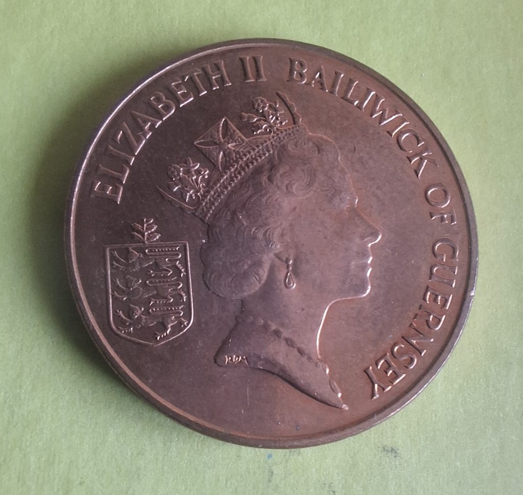 Two Pence 1996 de Guernsey do Reino Unido