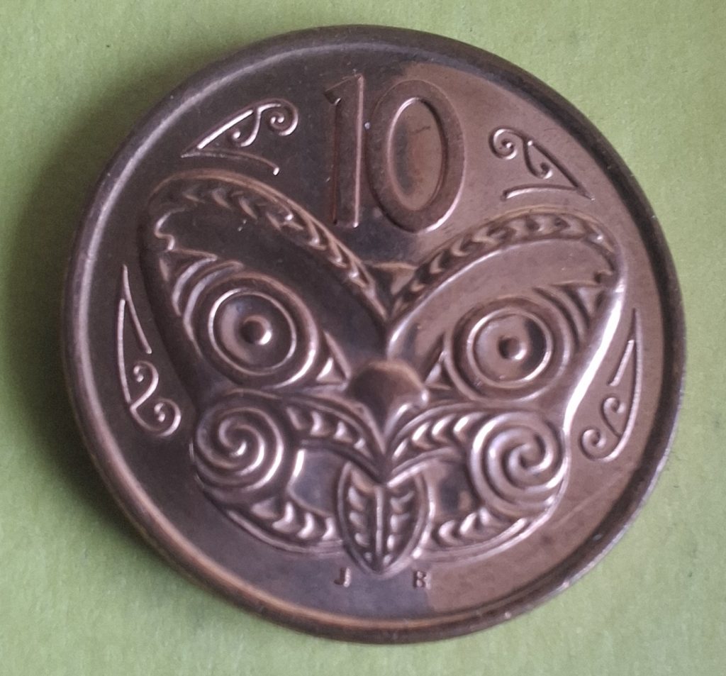 10 centavos de 2020 da Nova Zelândia