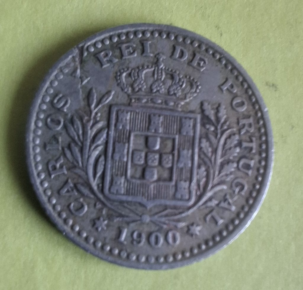 50 Réis ½ tostão 1900 de Portugal