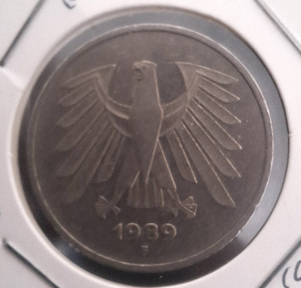 5 Marcos de 1989 da Alemanha