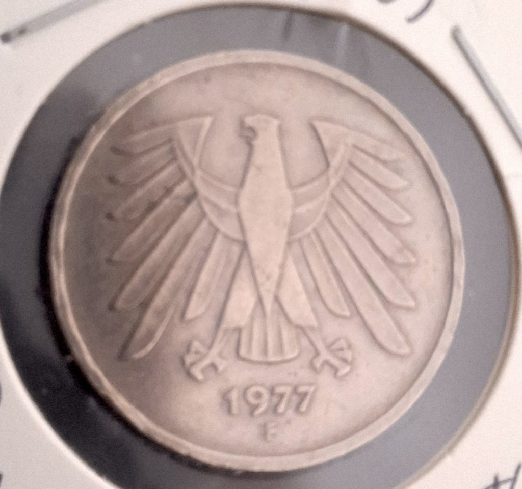 5 Marcos de 1977 da Alemanha