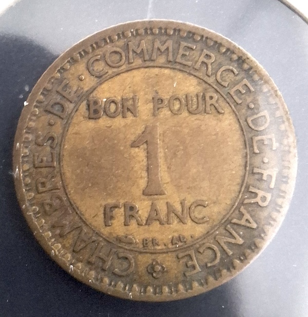 1 Franco de 1921 da França