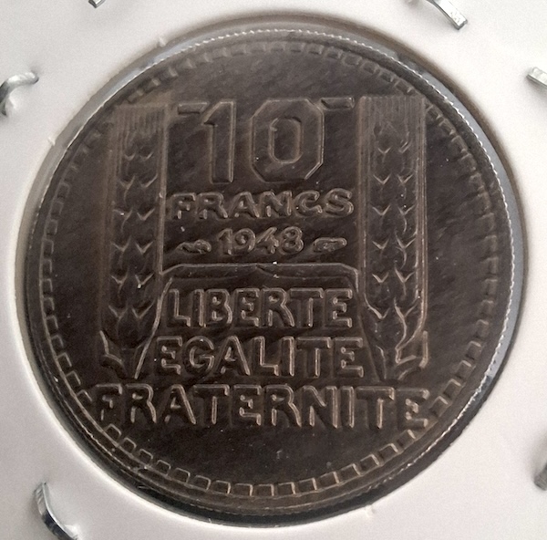 10 Francos 1948 “Turin” da França