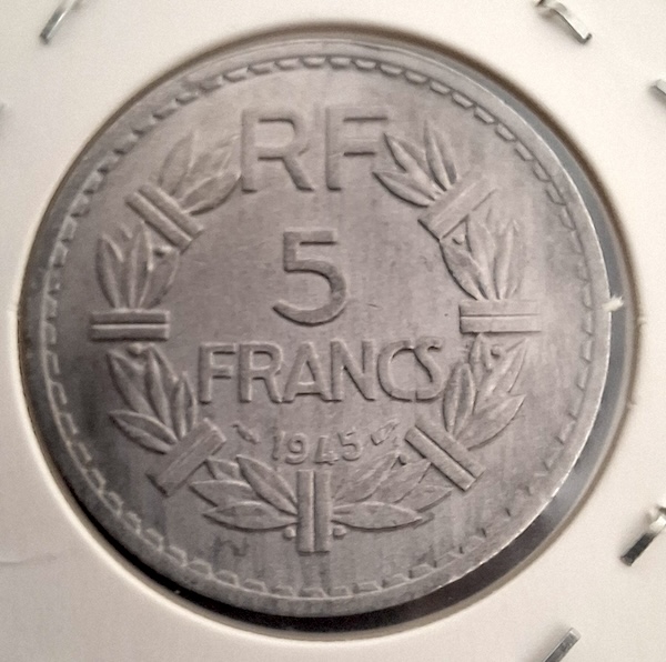 5 Francos 1945 de França