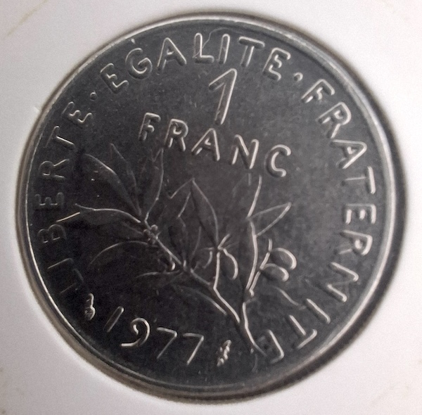 1 Franco de França de 1977
