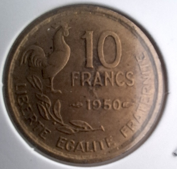 10 Francos 1950 da França