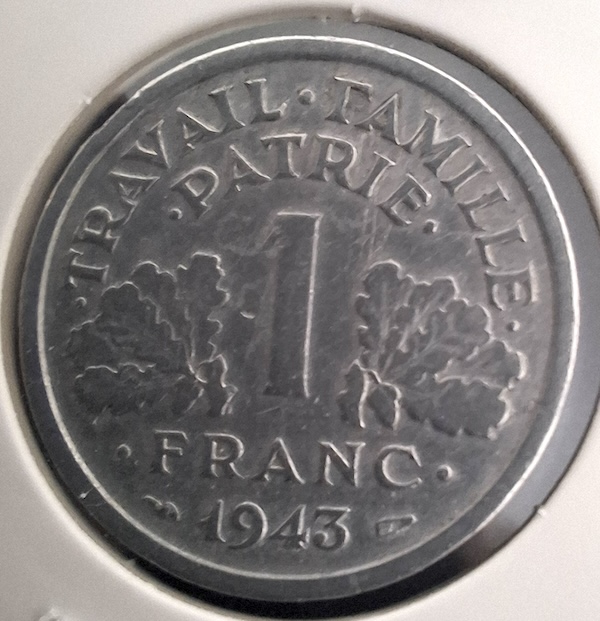 1 Franco de França de 1943