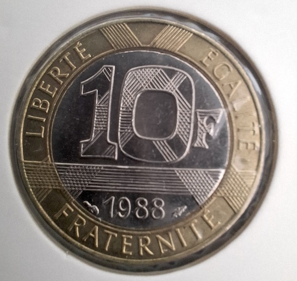 10 Francos de 1988 de França