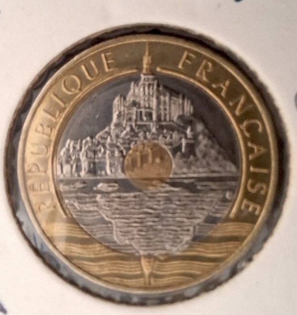 20 Francos Mont Saint-Michel 1992 de França
