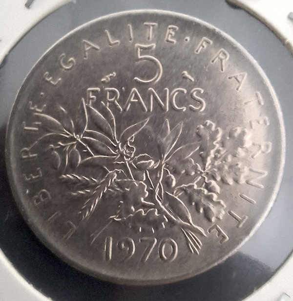 5 Francos 1970 de França
