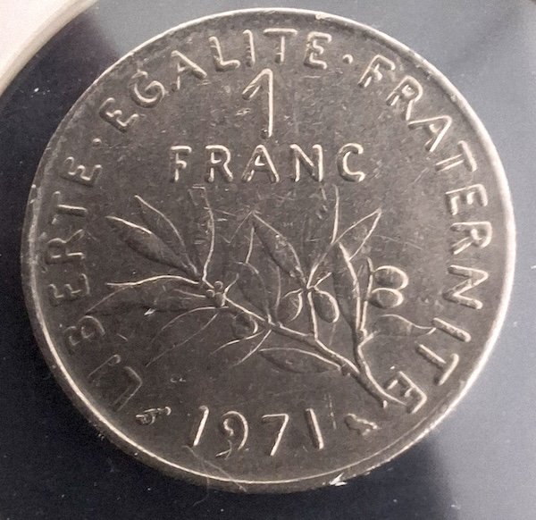 1 Franco de França de 1971
