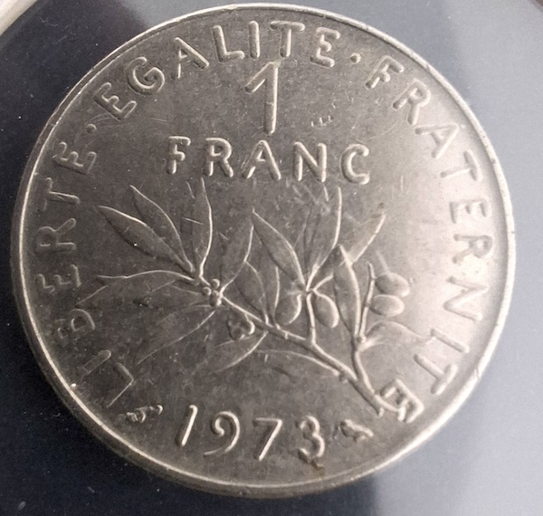 1 Franco de França de 1973